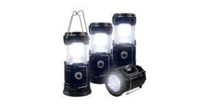Collapsible LED Camping Lantern – Solar & USB Rechargeable
