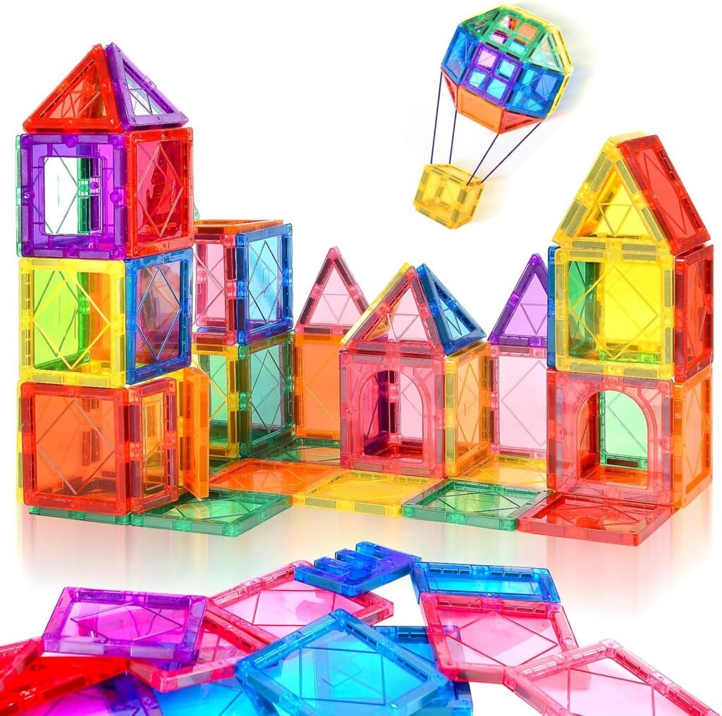 Magnetic Building Tiles Set – 100 Pieces